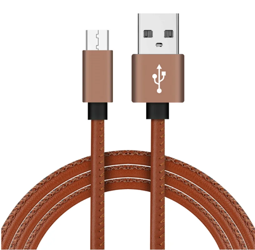 Быстрый Micro USB кабель 2.4A быстрое зарядное устройство и кабель для передачи данных кожаный плетеный кабель USB ЗУ для мобильного телефона кабель для samsung htc huawei