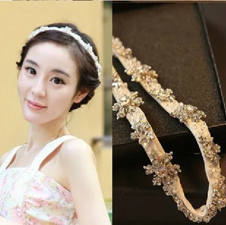 

2013 new Wholesale fashion handmade snowflower alloy pedant elastic hairbands headband party hairband hair accessories