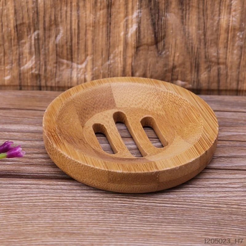 Деревянный круглое мыло держатель стильное блюдо для хранения с дренажным дизайном для дома, ванны, кухни