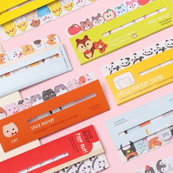 

1 PC Kawaii Animal Memo Pad Bookmarks Cute Cartoon Sticky Notes Mini Panda Cat Paper Stickers Stationery Note School Supplies