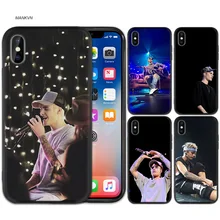 Preto Saco de Borracha de Silicone Suave Caso Capa para o iphone XS XR X 7 8 6 6S 5C 5E 5S 5 mais Max Shell Casos Fundas Capa Justin Bieber(China)