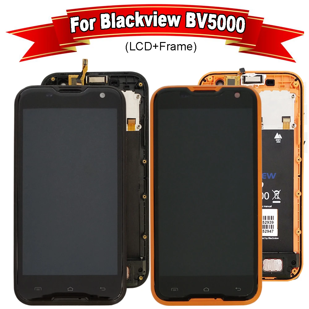 ЖК-дисплей для Blackview BV5000 + дигитайзер сенсорного экрана рамка в сборе
