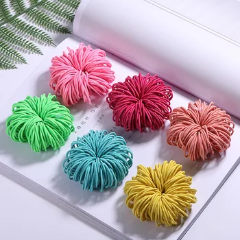 

100PCS/Lot 3 CM Girls Elastic Hair Bands Rubber Band Scrunchies Headband Ponytail Holder Gum For Hair Kids Hair Accessories