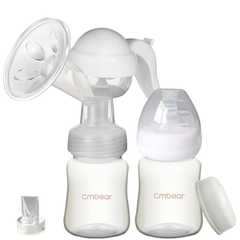 

Cmbear Manual Breast Pump Strong Power Nipple Suction 3 Gears Baby Milk With Bottle Breast Feeding Pumps