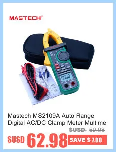 MASTECH M266F цифровой клещи 3 1/2 цифровой ЖК-дисплей AC DC Напряжение Ток частота сопротивление диод тестер