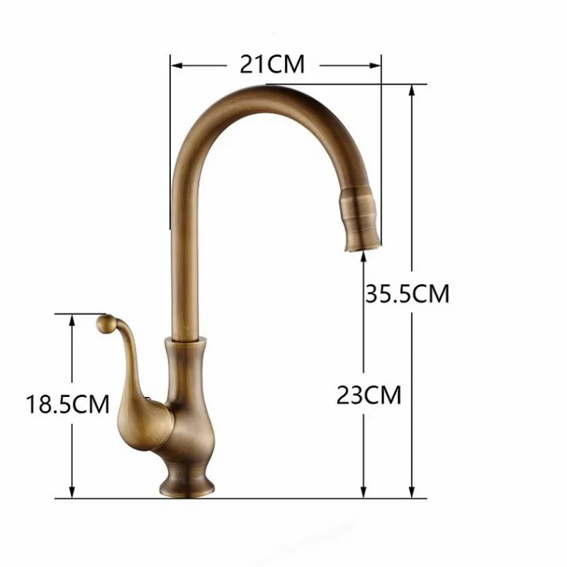Antique Brass Kitchen Faucets Deck Mounted Mixer Tap 360 Degree Bathroom Kitchen Bar Sink Faucet Hot & Cold Water Mixer Tap Antique Brass Kitchen Faucets Deck Mounted Mixer Tap 360 Degree Bathroom Kitchen Bar Sink Faucet Hot & Cold Water Mixer Tap