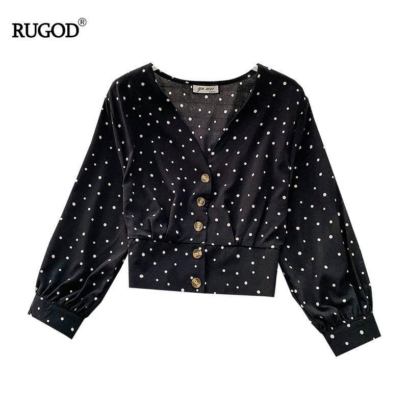 RUGOD шифоновые женские блузки, однобортные, элегантные, Boho, шикарный стиль, летние топы и блузки, модные, Modis Blusas Mujer