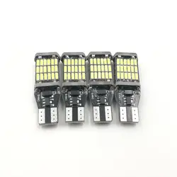 4 шт. T15 W16W супер яркий высокой Мощность 45 SMD 4014 светодио дный Canbus Нет Ошибка автомобиль Резервное копирование резервные лампочка тормозной