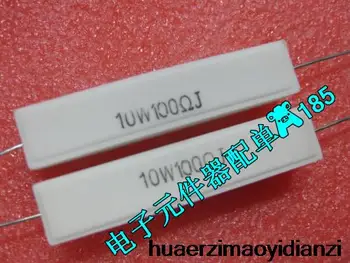 

10pcs/lot into horizontal cement resistor RX27 10w100rj 10w 100rJ 5% new