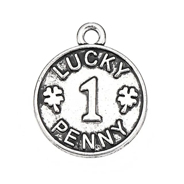 

Antique Silver Plated Lucky Penny Charm