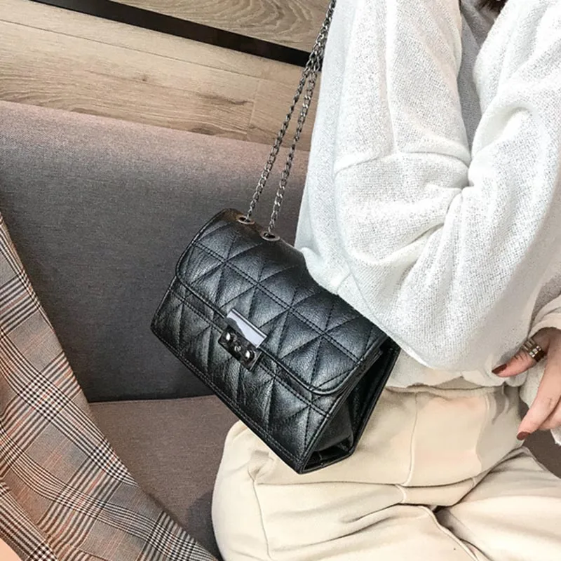 Women Winter Hot INS Popular Chain Shoulder Bags Fashion Travel Female Flap Mini Handbag PU Ladies Design Messenger Bolsa SS3481 (6)