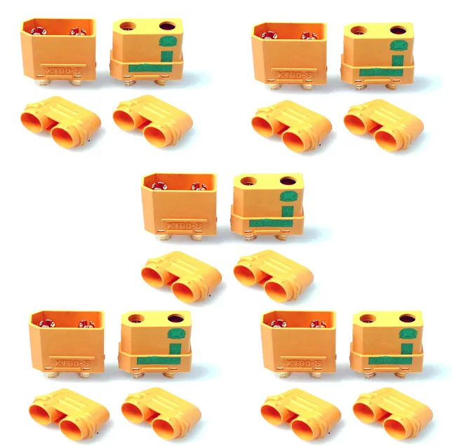 5 Pairs Amass Anti Spark Connector Plug XT90-S Male/Female (Upgrading version of XT90 )