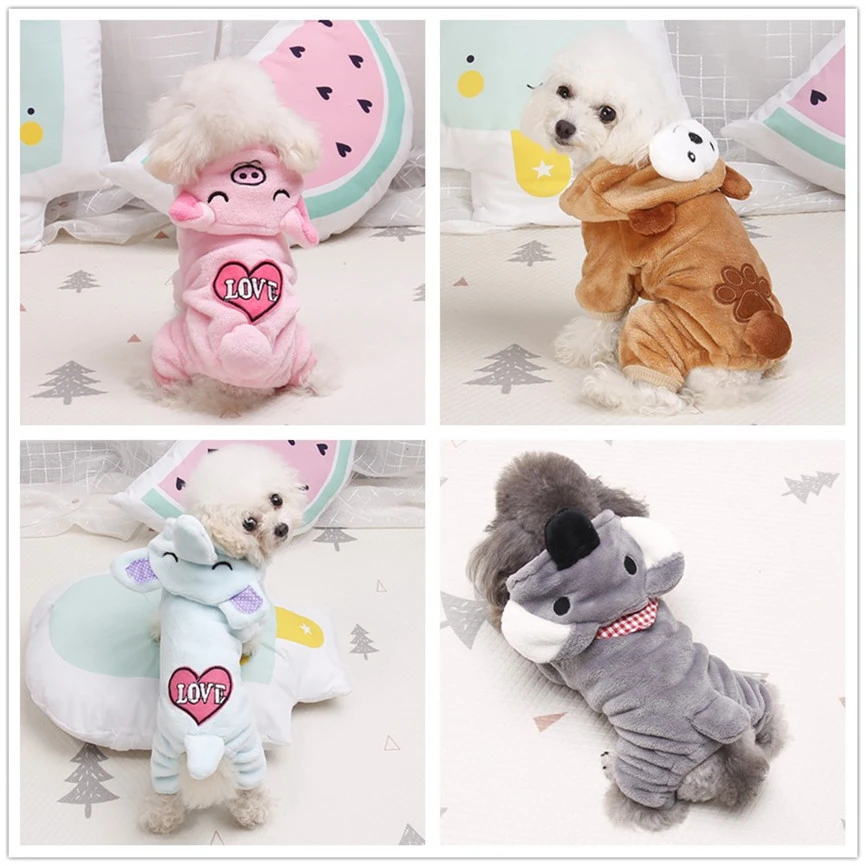 Ártico Mencionar Humedad Pet Clothes Dog Cat Winter Flannel Pig Transfiguration For Small Dogs Soft  Pet Sweater Clothing Outfit Ropa Perro XS~XXL Dec#1|Dog Hoodies| -  AliExpress