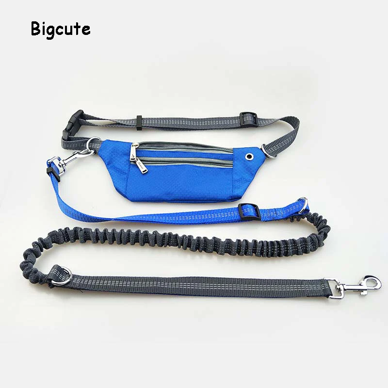 

Dog Leads Harnesses Waist waterproof Pockets Running Jogging Dog Leashes chain For large dogs puppy Traction Rope Pet Supplies