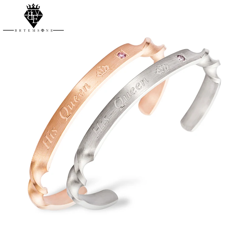 

High Quality New Titanium Steel Cuff Bracelet For Women His Queen Opening Spiral Personality Bangle Best Friends Gift Jewelry