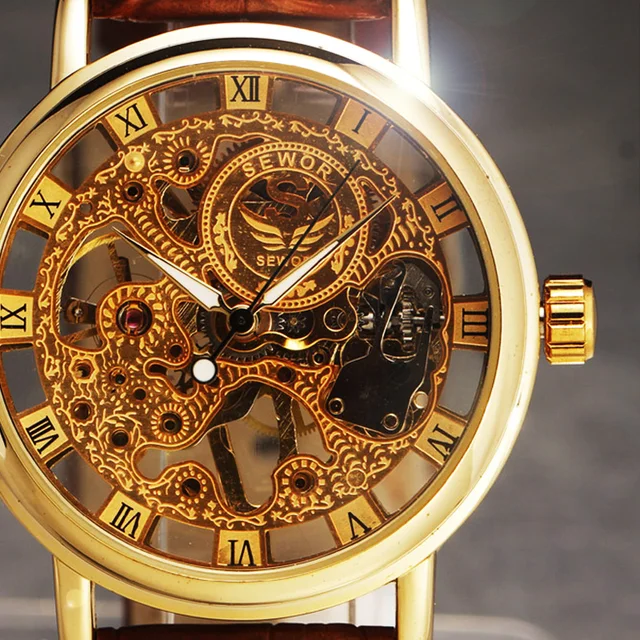 SEWOR New Hand Wind Skeleton Men's Watches Vintage Dress Reloj Luxury Ultra Thin SEWOR New Hand Wind Skeleton Men's Watches Vintage Dress Reloj Luxury Ultra Thin