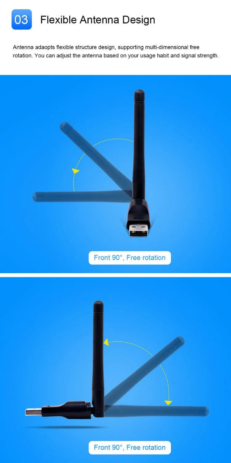 Беспроводная сетевая карта Ralink RT5370 150 Мбит/с мини USB 2 0 Wi Fi адаптер антенна для ПК LAN