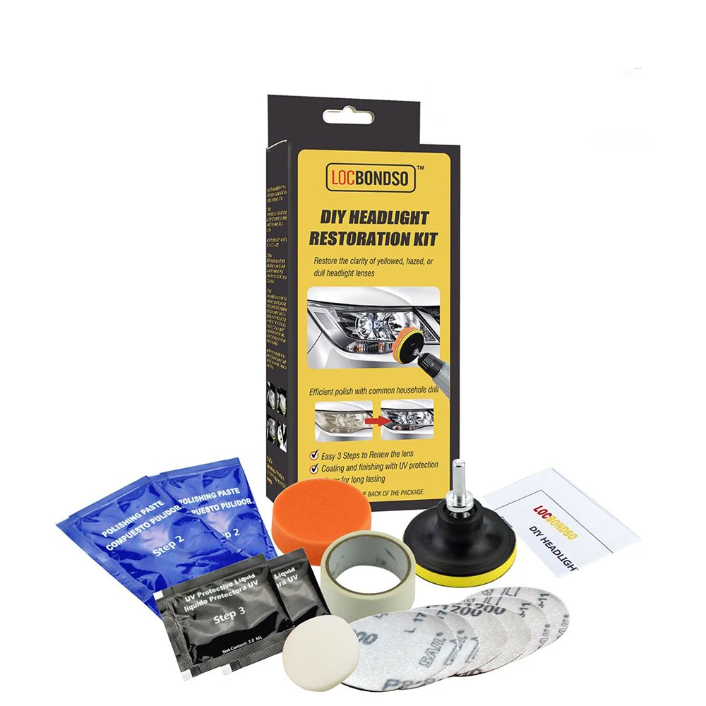 

1 Set Professional Car Headlight Lens Restoration System Restorer Polishing Tool Kit Car Light Repair Acessories