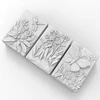 Moules pour savon 3D en Silicone, rectangulaires fleurs et papillons, moules d'artisanat faits à la main, bricolage ► Photo 1/4