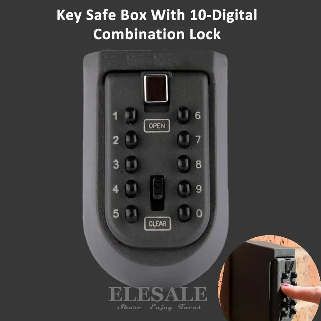Wall Mounted Key Safe Storage Organizer Box With