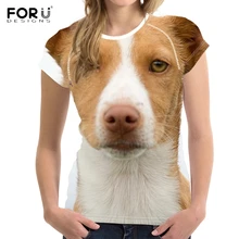 FORUDESIGNS/Милая ивисская борзая Футболка с принтом собаки/щенка женские брендовые дизайнерские женские с короткими рукавами Топы футболки в стиле Харадзюку футболки больших размеров