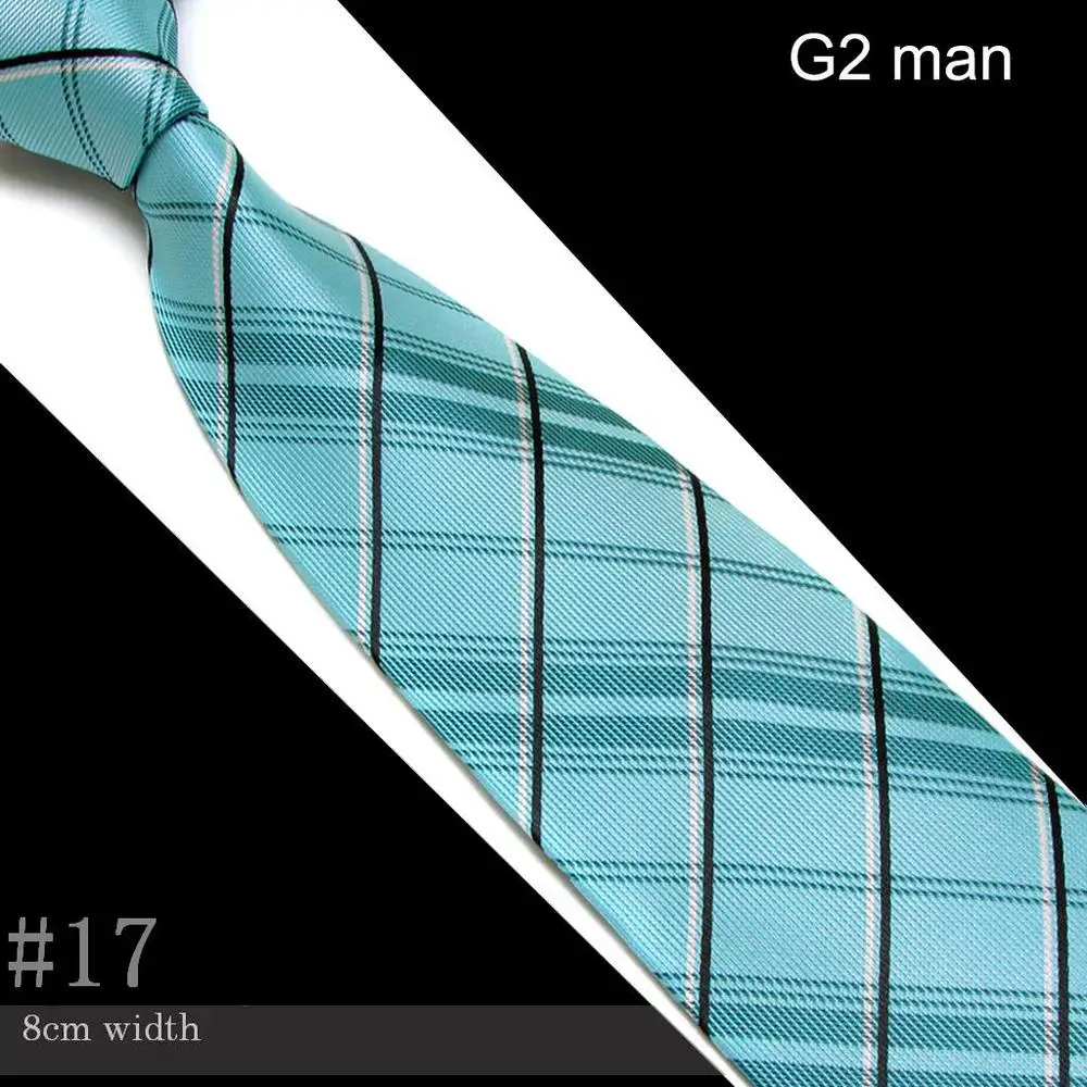 Полосатые галстуки для мужчин полиэстер модный галстук деловые вечерние свадебные галстук для взрослых - Цвет: 8cmG2 17