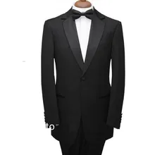 На заказ в черный ребенка фраки с левой лопатке нагрудный карман, белый жилет, на заказ длинный хвост смокинг, по индивидуальному заказу вечерние костюмы