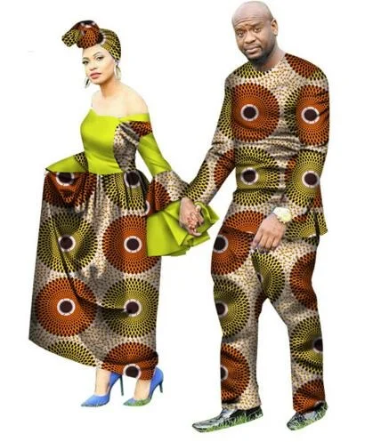 

2018 new arrival african couples suits women dress&men suit plus size suits M-6XL