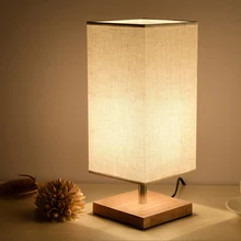 Современный минималистический Стиль древесины/металлическая настольная лампа с E27 светодиодные лампы для Спальня офис малыш комната ночного освещения
