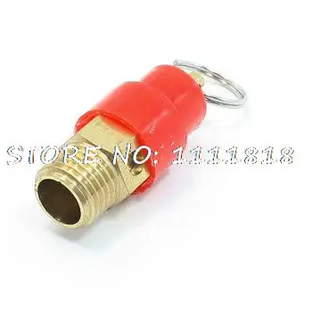 

Air Compressor Parts Red Cap Gold Tone Threaded Safety Valve Gole Tone
