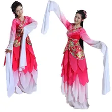 Настоящее хмонг одежда танцевальные костюмы Disfraces в традиционный классический танцевальная одежда с длинным рукавом народные костюмы воды Hanfu Красота