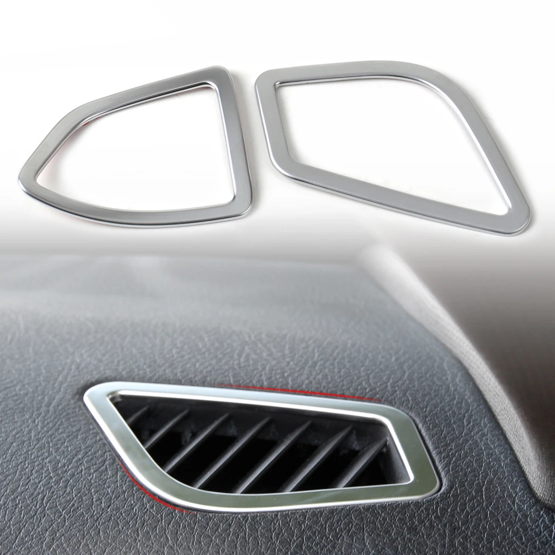 beler New 2Pcs Chrome Console Air Conditioning Vent Trim Cover For BMW 3 4 Series F30