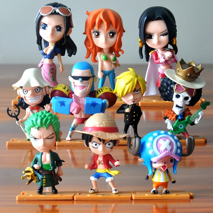 Japanese Anime ONE PIECE Mini Action Figurine Collection Doll 10pcs/lot