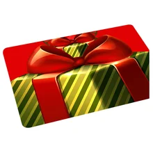 Рождественский коврик праздник анти усталость кухня спальня двери коврики, красный+ зеленый+ желтый подарочная коробка