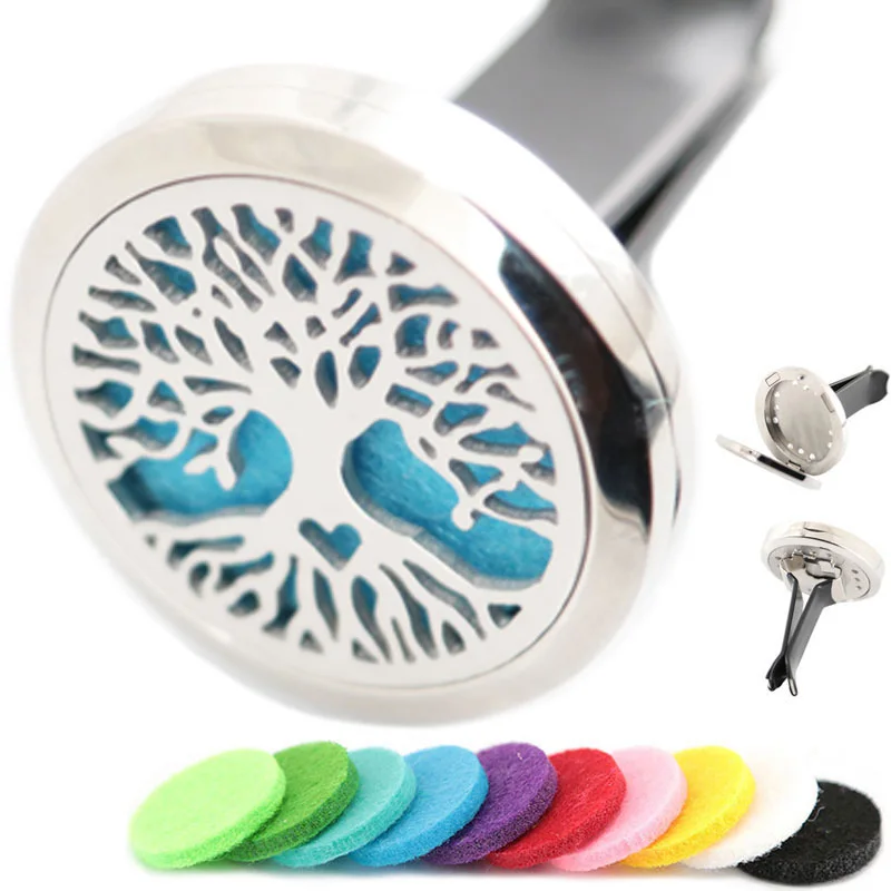 Silver Tree 30mm Diffuser 316 Stainless Steel Car Aroma Locket