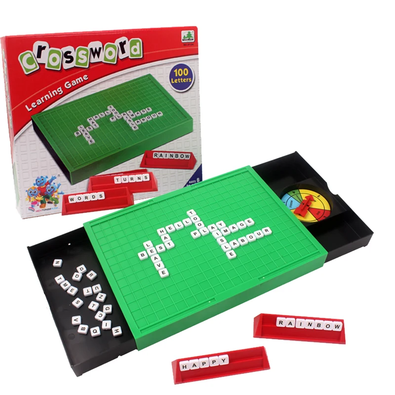 Finger Rock Letras Scrabble Настольная игра Кроссворд английские буквы игра-головоломка детская обучающая английская орфография Настольная Игра пазл игрушка