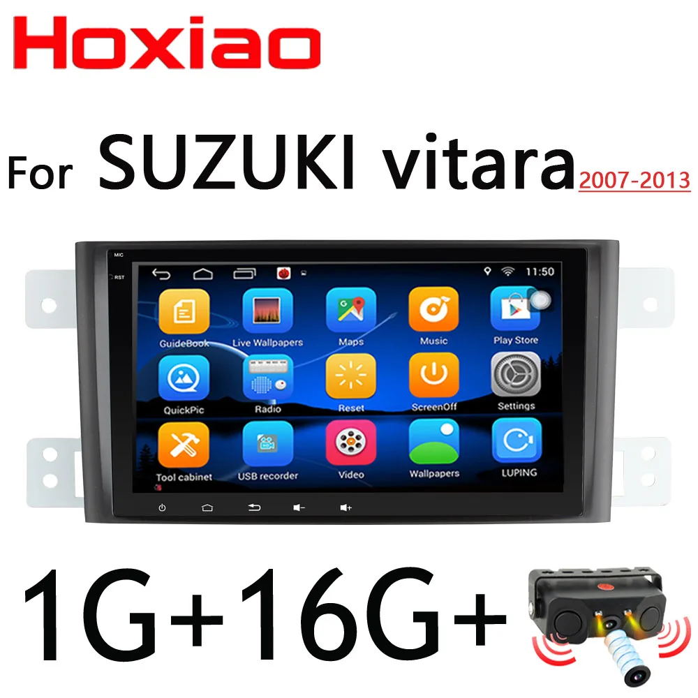 Для Suzuki Grand Vitara Escudo JT 2007-2013 8 дюймов 1024*600 экран Автомобильный Android радио gps стерео 2 din Автомобильный dvd-плеер BT - Цвет: 1G With radar camera