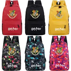 Хогвартс Слизерин Гриффиндор мальчик девочка школьная сумка Для женщин Bagpack школьная сумка для подростков холст Для мужчин студенческие