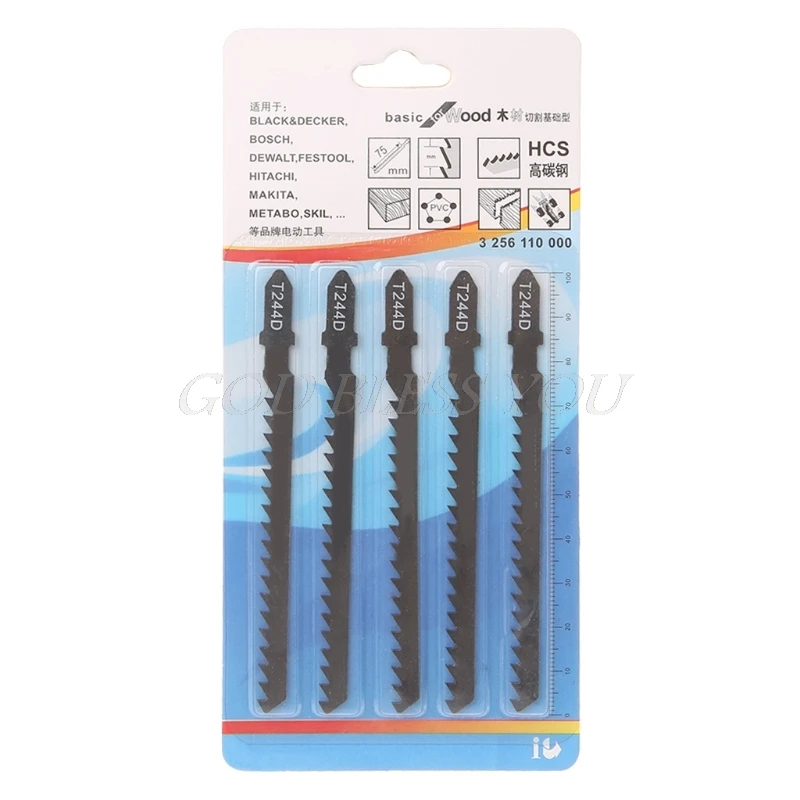 

5PCS Hacksaw Jig Saw Blade Set Cutting Tools For Wood Sheet Panels Alloy Steel