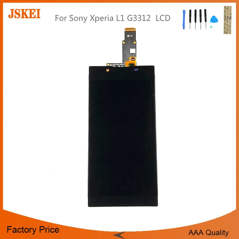 5 дюймов запасные части для Sony Xperia L1 G3312 ЖК-дисплей с кодирующий преобразователь