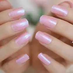 24 Новая мода ногтей сладкие конфеты накладные ногтей декоративные квадратные ногти длинный абзац блестящие розовые цветные накладные
