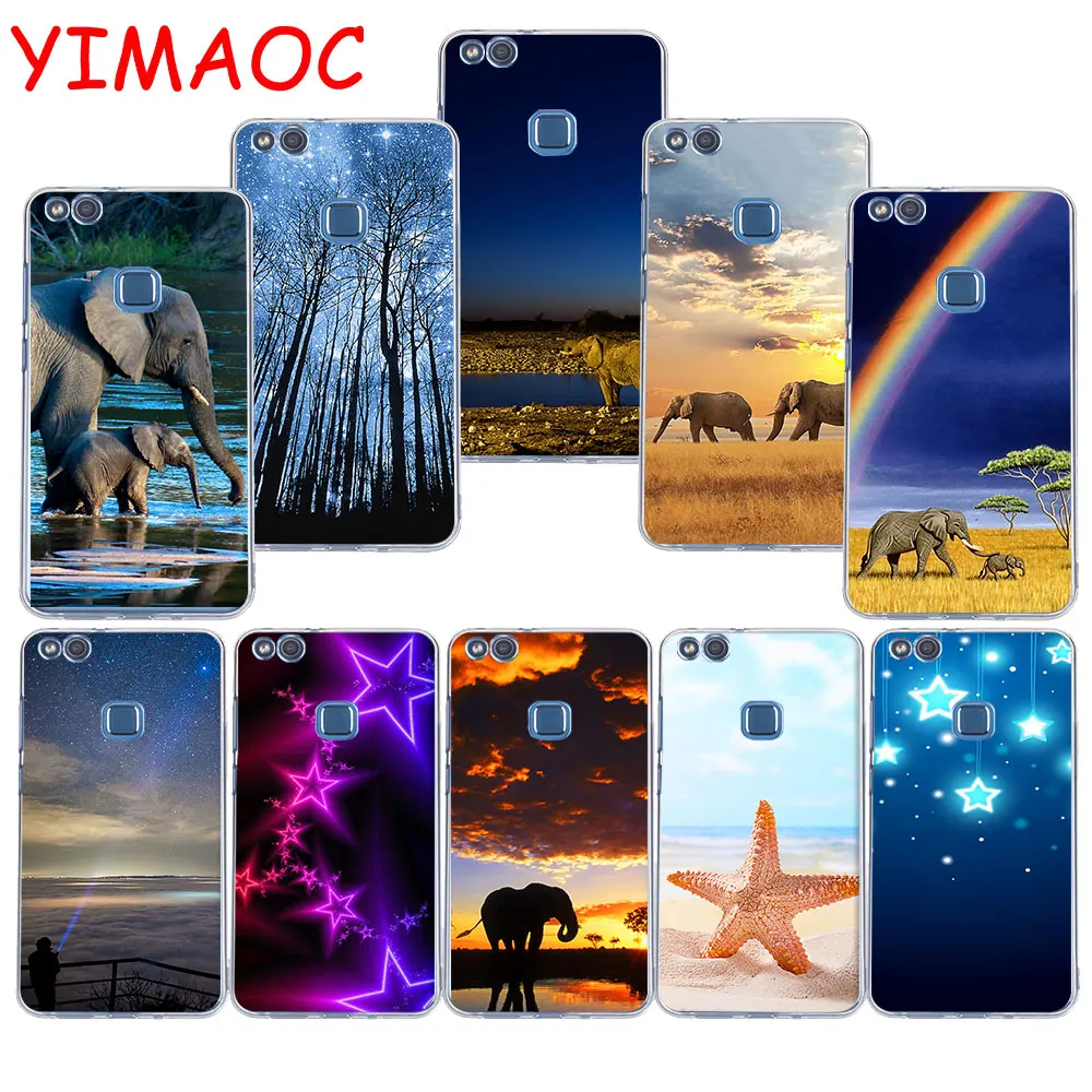 

YIMAOC 258z Star elephant Pattern Soft TPU Case for Huawei P20 Pro P10 P9 P8 Lite P Smart Mate 10 lite 20 pro