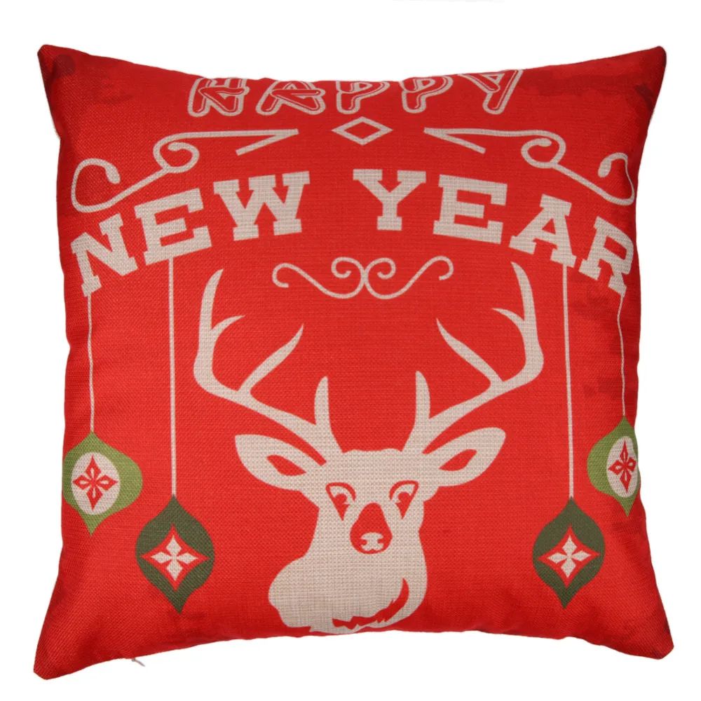 Hot Christmas Decorative For Home Xmas Pillow Cover Ambience Decorative Square Pillow Case Cover ...