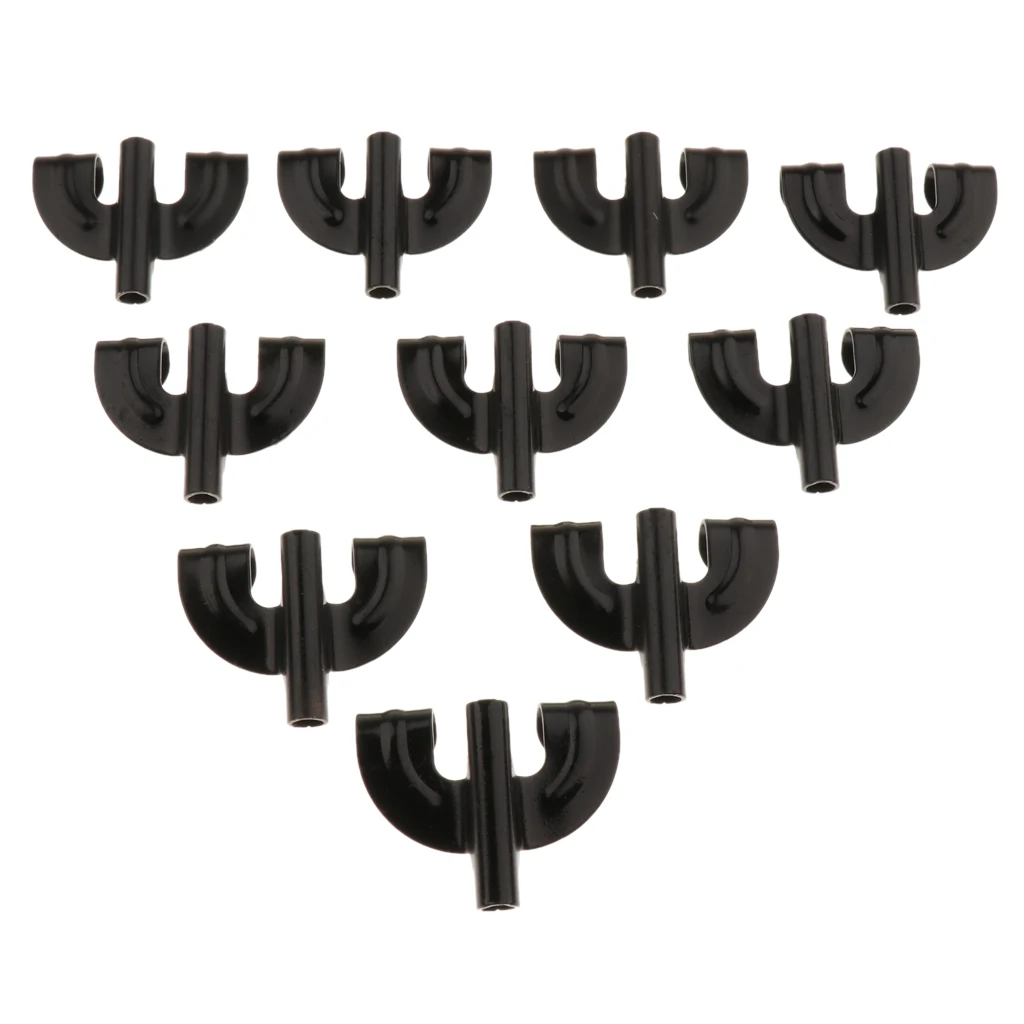 10 Pieces Drum Claw Hook Percussion Instrument Accessories  for Bass Drum Silver Black