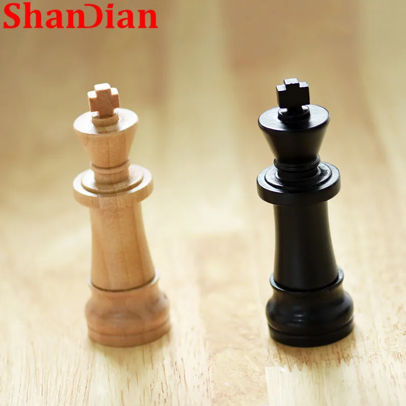 SHANDIAN Новая натуральная деревянная Международная Шахматная usb2.0 флеш ручка driveg 4ГБ