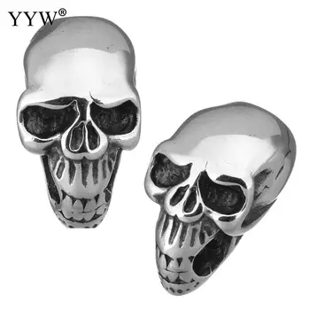 

DIY Jewelry Accessories Stainless Steel Skull Charms Beads fit for Charm Bracelets Necklaces Chains Woman's Man's Gifts