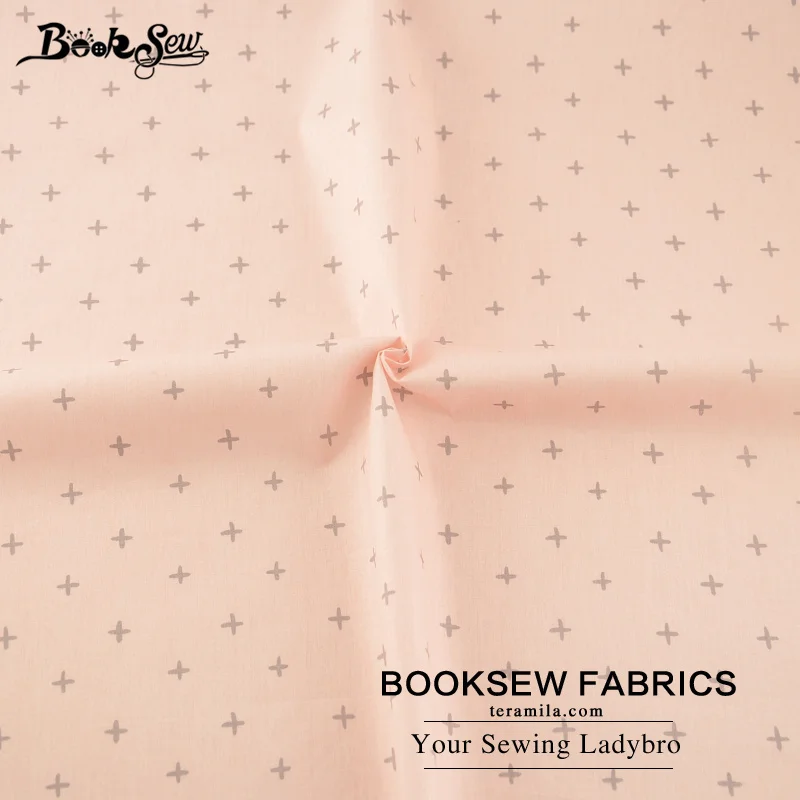 Booksew розовая 100% хлопчатобумажная ткань с перекрестными узорами лоскутный