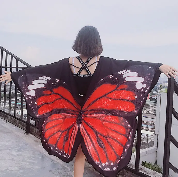 

fashion japan style befree Women's Clothing Harajuku style ulzzang backless Jackets butterfly bat sleeved oversize Coats new