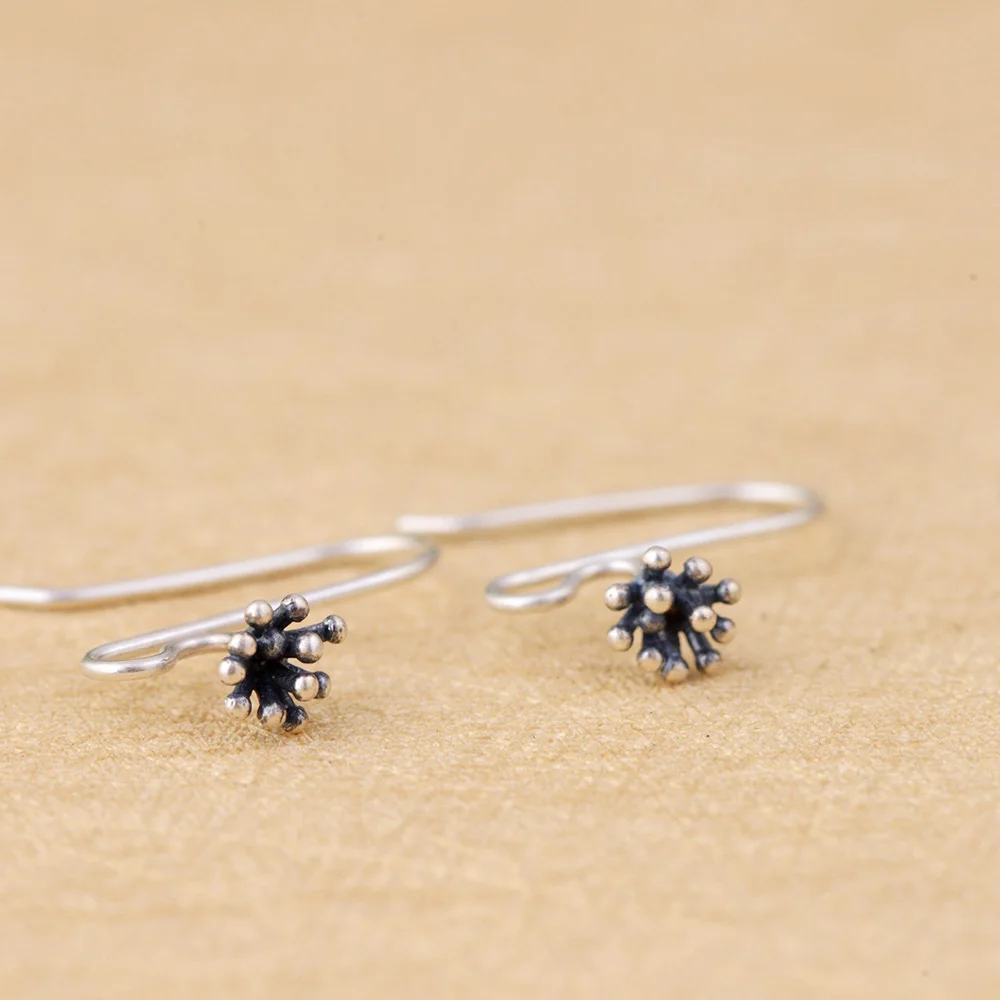 Женские серьги подвески из серебра 925 пробы с цветком|earrings for|earrings for women jewelrydrop