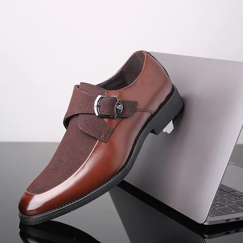 Мужская повседневная обувь из натуральной кожи; Роскошные Брендовые мужские лоферы года; мокасины; дышащая обувь для деловой вечеринки; большие размеры 37-47 - Цвет: brown